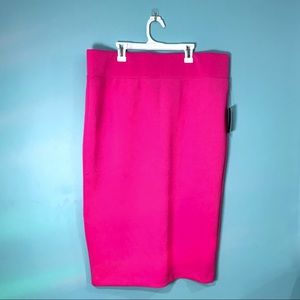 HOT PINK neoprene Eloquii pencil skirt NWT
